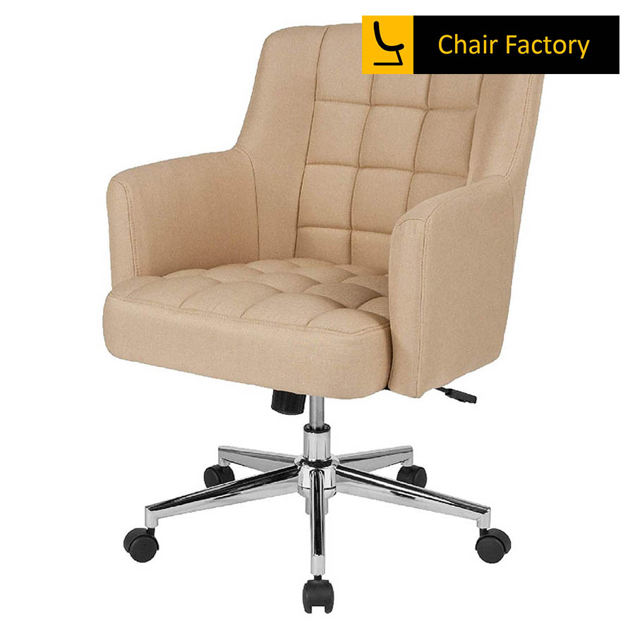 Stamford Checks Cream Designer Chair